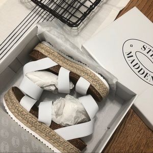 Steve Madden Kimmie White platform Sandals